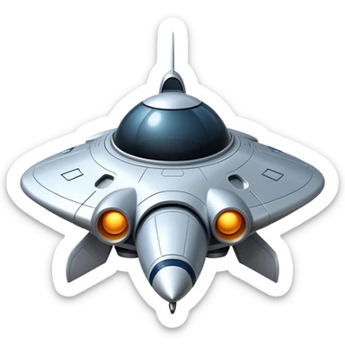 Space ship sticker