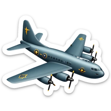 bomber plane sticker
