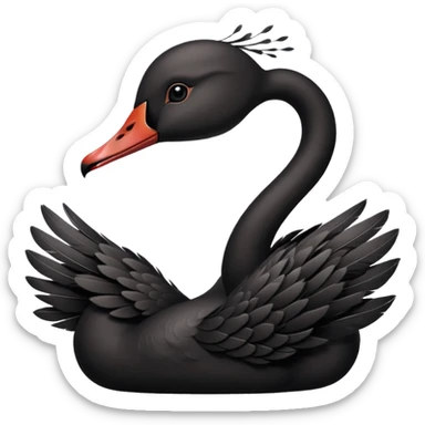 Black swan emoji sticker