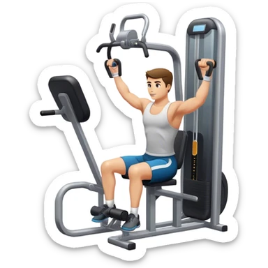 athlete using abductor-machine gym sticker