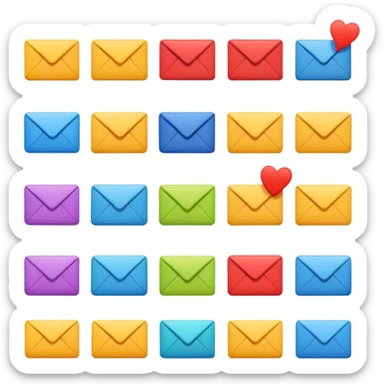 Mail emoji set sticker