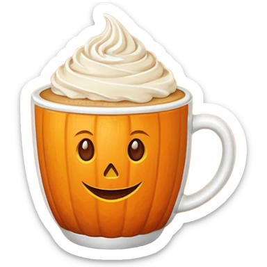 pumpkin spice latte in mug sticker