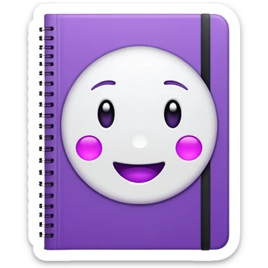 journal white and purple sticker