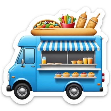 Festival Food Truck blue sticker