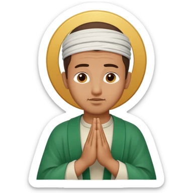 an Algerian man praying,  sticker