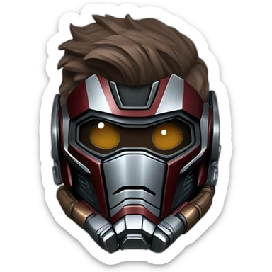 Starlord from guardians of the galaxy mask sticker