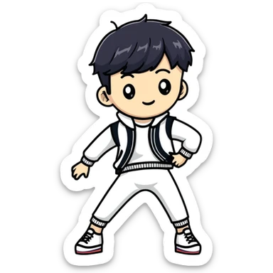 Lee Know from Stray Kids, K-pop dancer sticker