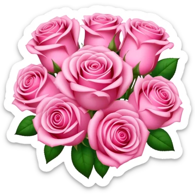 pink bouquet sticker