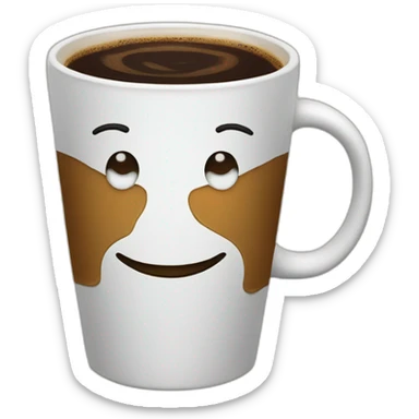 Coffee smirk zany sticker