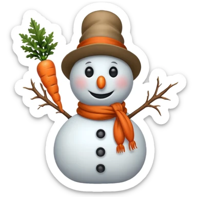 Winter Emoji snowman sticker