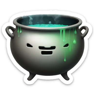 cauldron bubbling over sticker