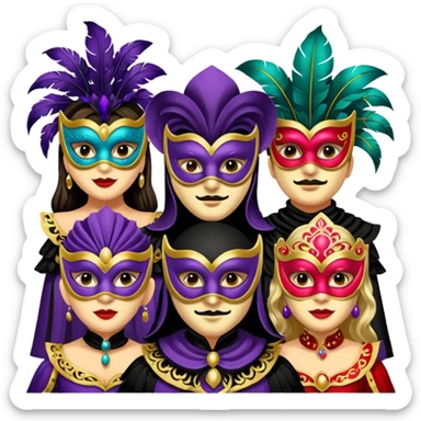 Masquerade Characters sticker
