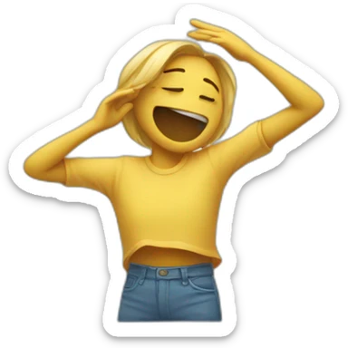 An emoji of someone who makes a dab sticker