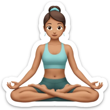 lotus yoga pose sticker
