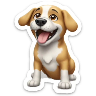 Dog happy sticker