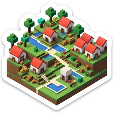 Minecraft village sticker