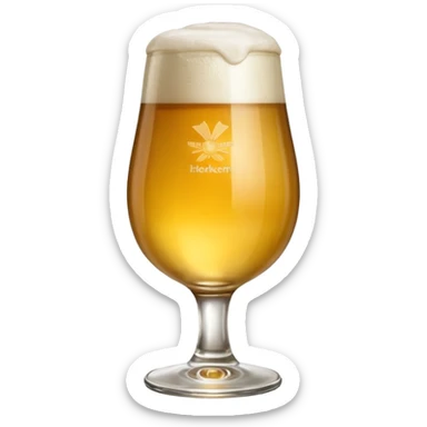 Bière heineken dans un verre  sticker