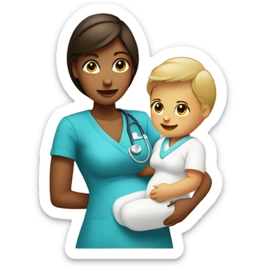 Nursing the baby sticker