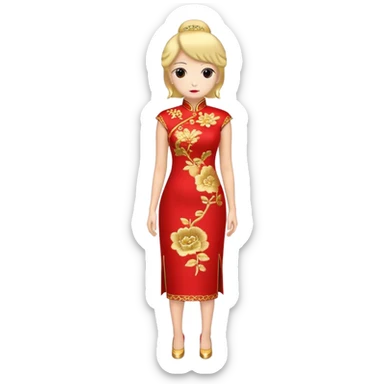 Trump wearing a cheongsam sticker