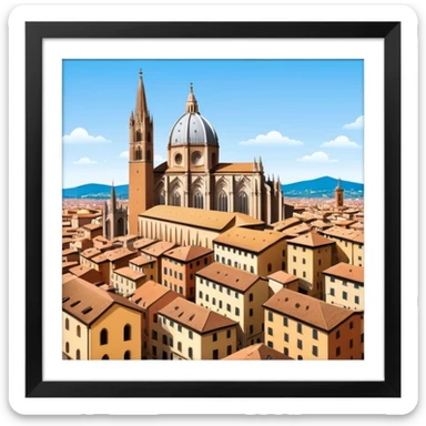 Bologna Italy duomo and city centre  sticker