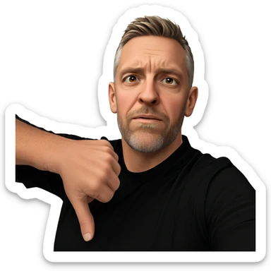 male portrait in black shirt sticker