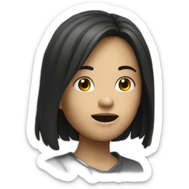 Girl from the ring horror movie sticker