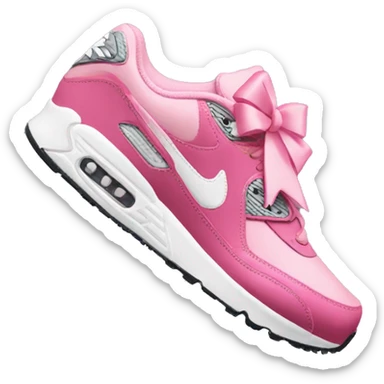 apple air max with pink bows sticker