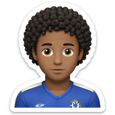 Chelsea player Esteban, with short curly hair and dark skin. sticker