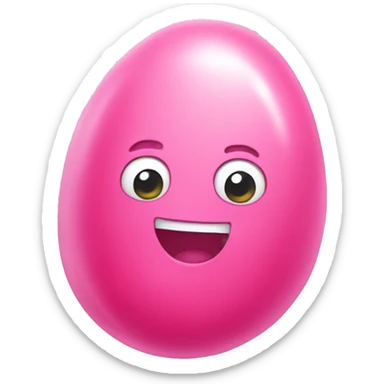 A cute pink jellybean sticker