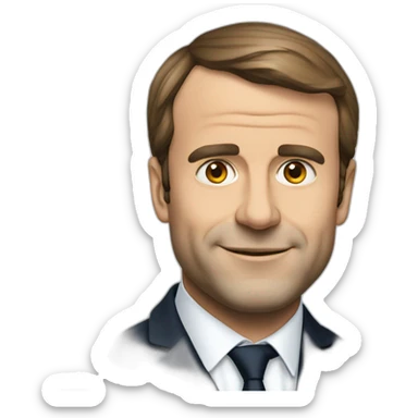 Macron avec un dégradé sticker