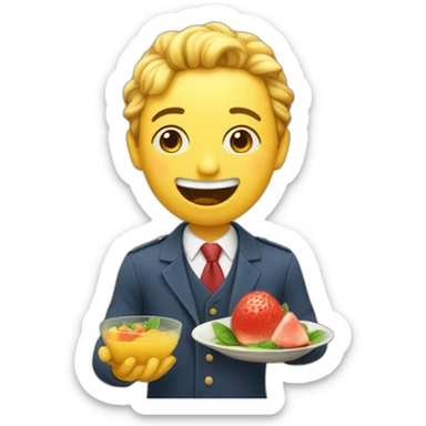 Monsieur qui mange une pastèque sticker