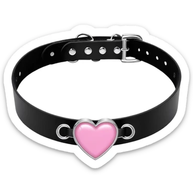 BLACKPINK-inspired gothic choker , no hearts, black and pink, cute, remove background sticker