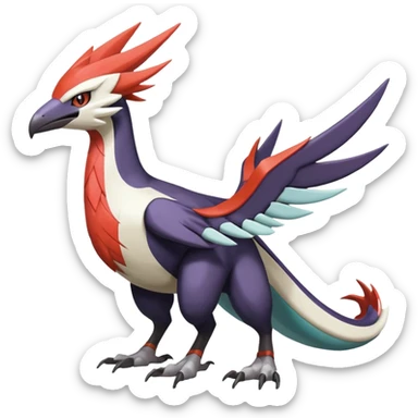  Nargacuga-Latias-Noivern-Silvally-Pokémon-Fakémon-fusion (full body) sticker