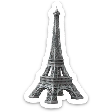 CARTOON EIFFEL TOWER GREY  sticker