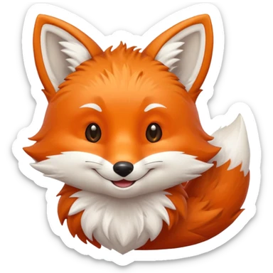 Renard mignon sticker