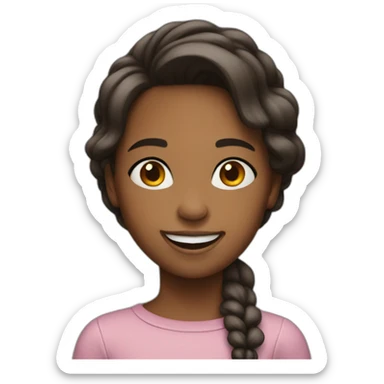 the girl is cheerful sticker