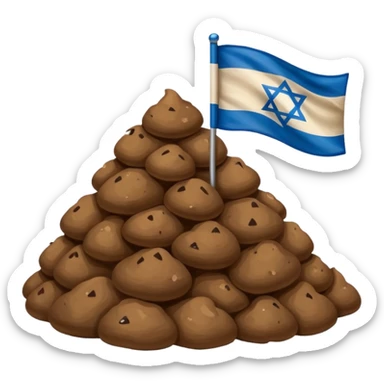 Flag of israel inside poop sticker