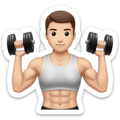 anterior deltoid dumbbell raise sticker