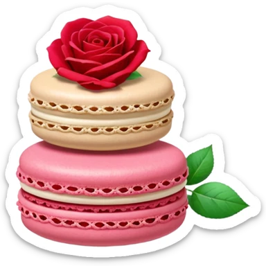 Le Durée Paris macaron et fleur red sticker