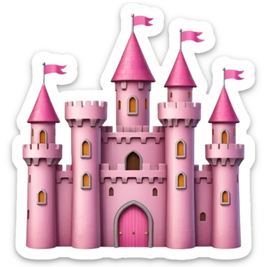 castle with pink colours sticker