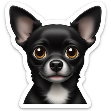 2 all black chihuahuas sticker