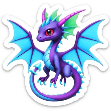 Punk’ish Edgy Badass Dark Gothic Flygon-Aurorus-Amaura-Hybrid-Creature sticker