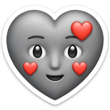 Ash emoji with Korean heart  sticker