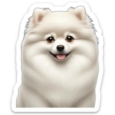 white-Pomeranian-pretty-puppy sticker