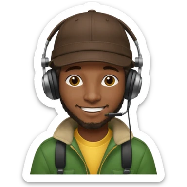 reggae dj casquette  sticker