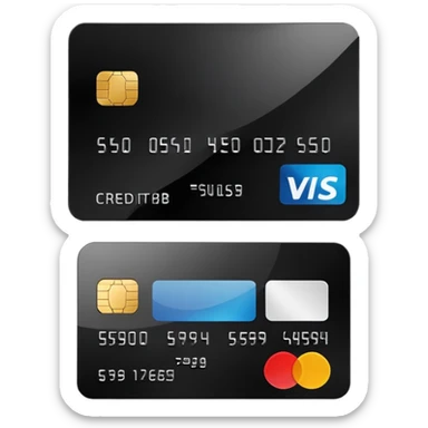 black credit card, no text, no numbers sticker
