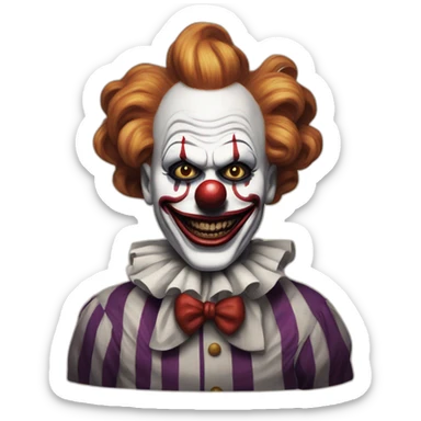 Twisty the clown from American horror story sticker