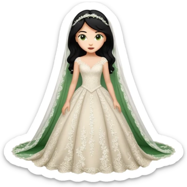 black haired green eyes plump lips nicole peltz at wedding sticker