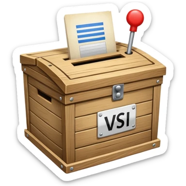 Caja de votos sticker