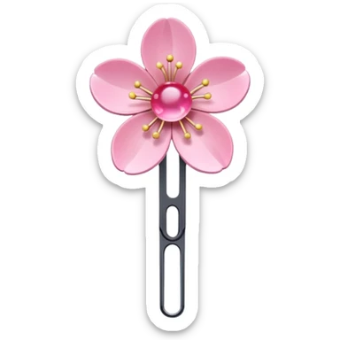 Cherry Blossom Hairpin – Pink flower-shaped pin.


 sticker